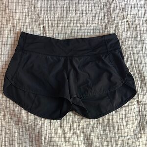 Lululemon Athletica Black Athletic Shorts with Moisture-Wicking Fabric